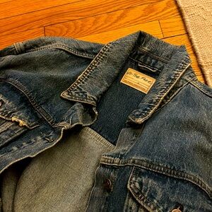 New with Tags Free People Distressed Denim Jacket Size XL